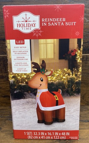 4ft natale gonfiabile renna - 4ft,