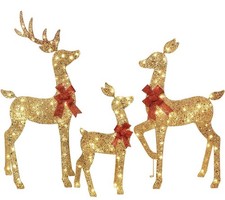 Set famiglia renne natalizie