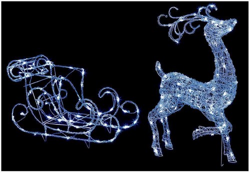 Luce natale renna slitta - di,