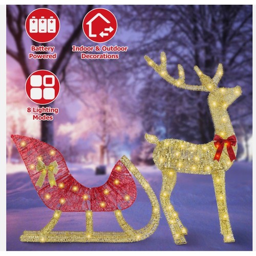 Decorazione renna slitta - decorazione,