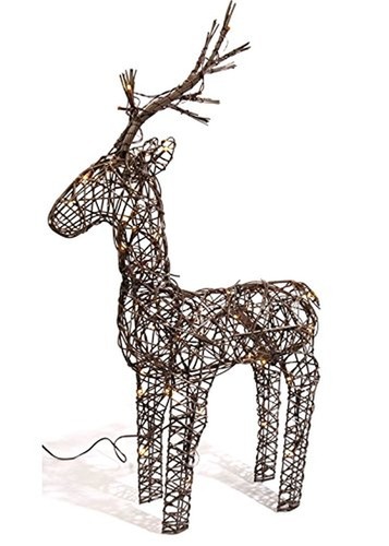 Renna natale led vimini - natale,