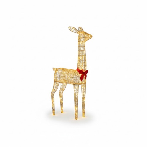Cervo natale led rattan - di,